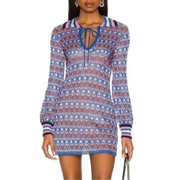 Free People Multicolor Long Sleeve Dress - Picture 1 of 7
